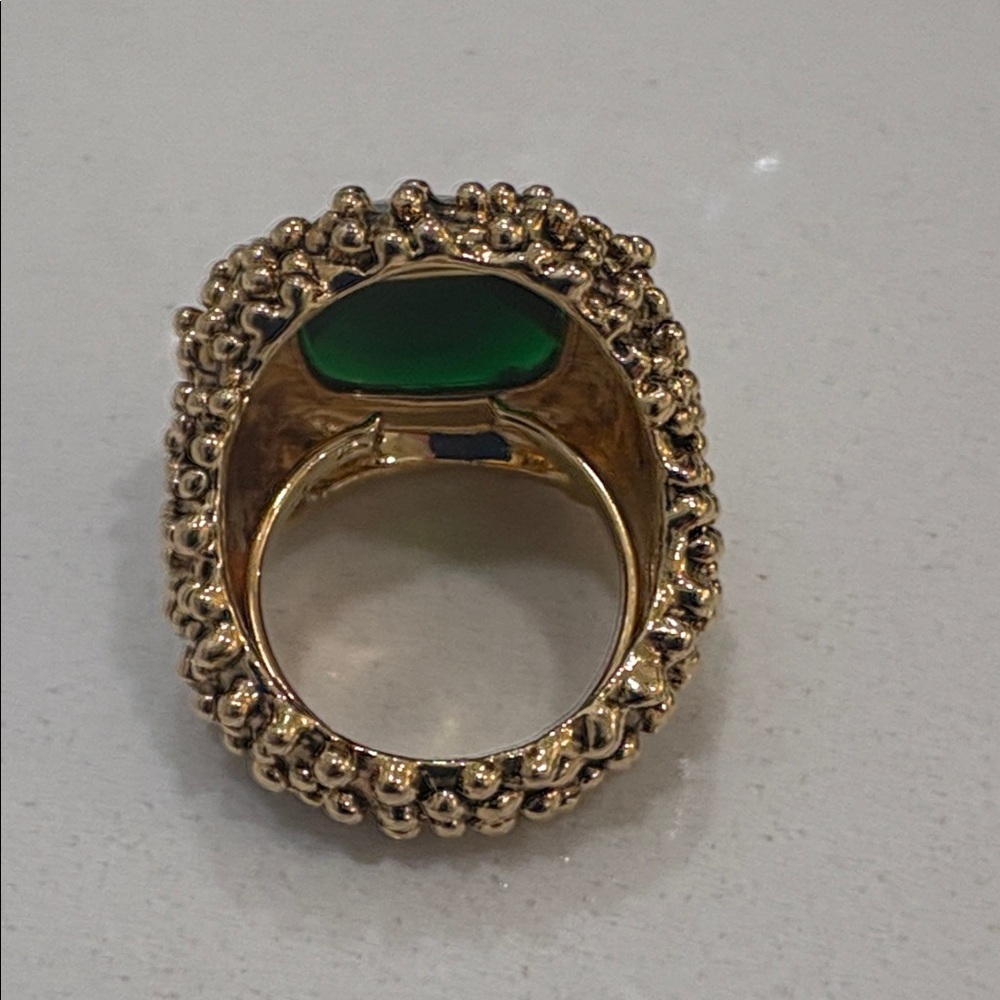 Vintage Emerald Statement Ring - image 7